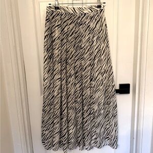 Zebra Print Maxi Skirt